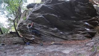 Video thumbnail of Problem 8A (Boulder 9, Matusalem), 5. Chironico