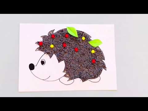 Делаем Поделку Весёлый Ёжик. ПОДЕЛКИ С ДЕТЬМИ. DIY Making Cute Paper Hedgehog