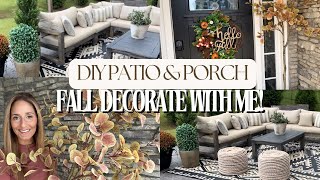 FALL PATIO AND PORCH DIY! | FALL OUTDOOR DECOR REFRESH | FALL DECORATE WITH ME