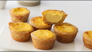 Perfect Crispy Egg tart recipe | Portuguese Custard Tarts | Pasteis de Nata