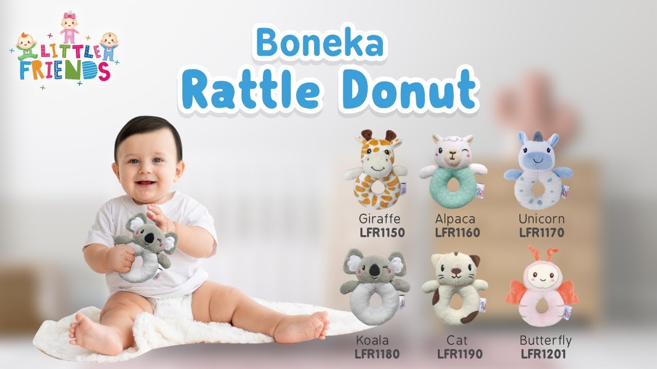 Boneka Rattle Donut Giraffe Little Friends LFR1150