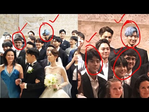 EXO attend SM's Choreographer Mihawk wedding today September 10, 2017 BAEKHYUN#CHEN#CHANYEOL 170910