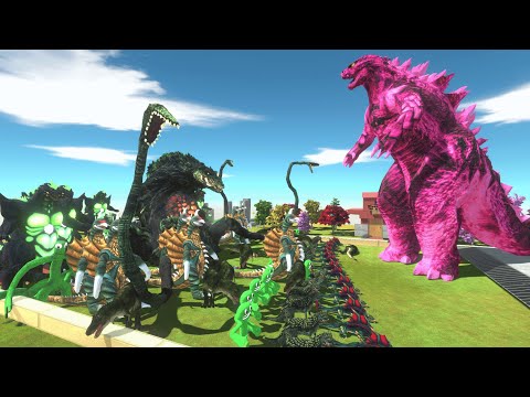 Green Team Biollante + Super Godzilla + Gigan 197x | Who can defeat PINK DRAGON GODZILLA 2014 ? ARBS