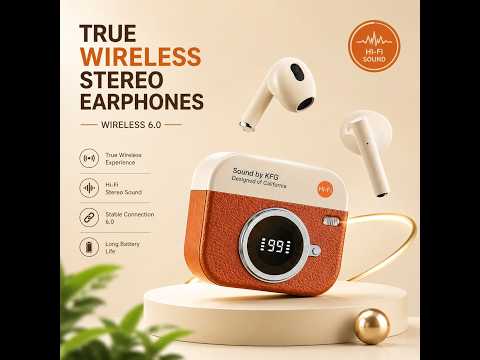 Q86 Retro Camera Design TWS Bluetooth Earbuds 3131