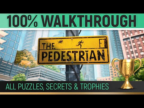 The Pedestrian - 100% Full Game Walkthrough 🏆 All Trophies/Achievements, All Puzzles & Secret Rooms