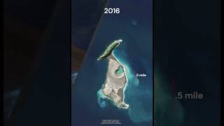 The shifting of  Hunga Tonga–Hunga Haʻapai Volcano #geography #map #volcano #google maps