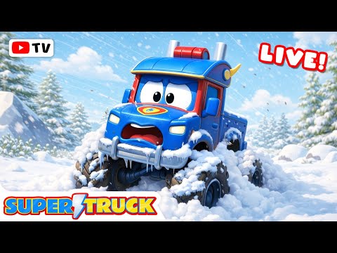 🔴❄️ LIVE | Super Truck to the Rescue: Winter Mission! 🚒⛷️
