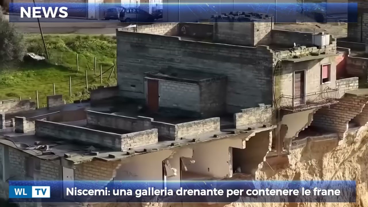Niscemi: una galleria drenante per contenere le frane