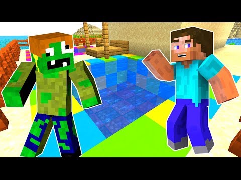 ZOMBİK VE STEVE HAVUZ YAPIYOR 😱 - Minecraft