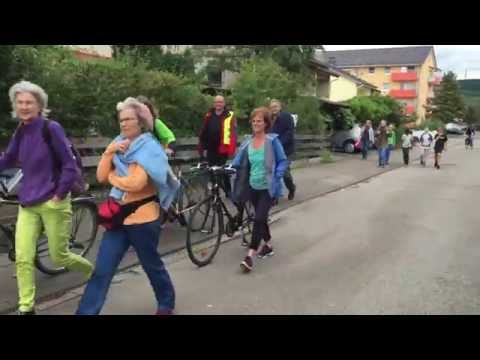 Sternmarsch nach Friedlingen - Die Wanderer aus Märkt und Haltingen