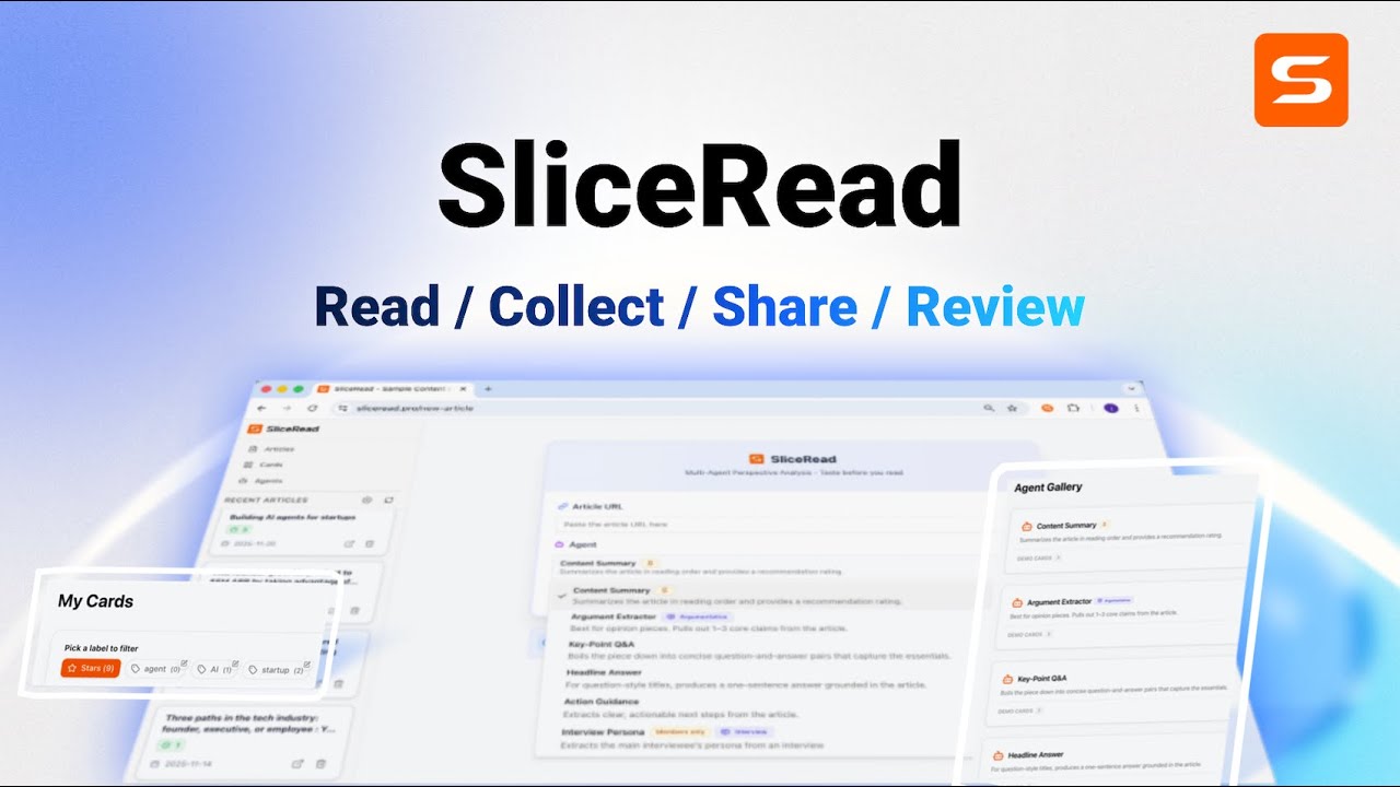 SliceRead demo video SliceRead demo video