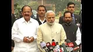 preview picture of video 'PM's statement to the Media ahead of Budget Session of Parliament'