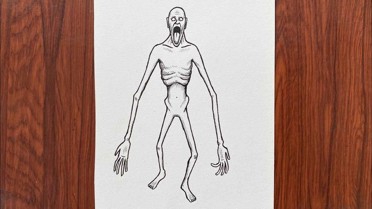 How to draw a SCP-096, Drawing step by step