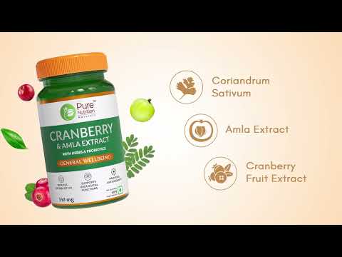 Pure Nutrition Cranberry Amla Extract Herbal Capsule