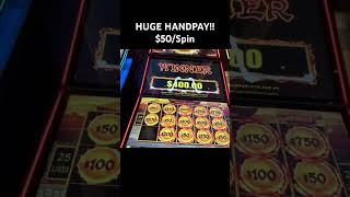 HUGE HANDPAY $50/SPIN DRAGON CASH SLOT JACKPOT $2,000 MINI #slots #dragoncash #handpay