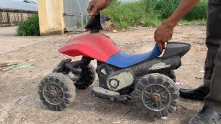 Restoring discarded children's electric motorbikes