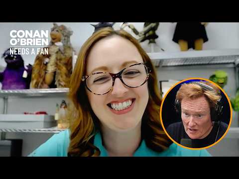Conan Meets Big Bird's Fluffer | Conan O'Brien Needs A Fan