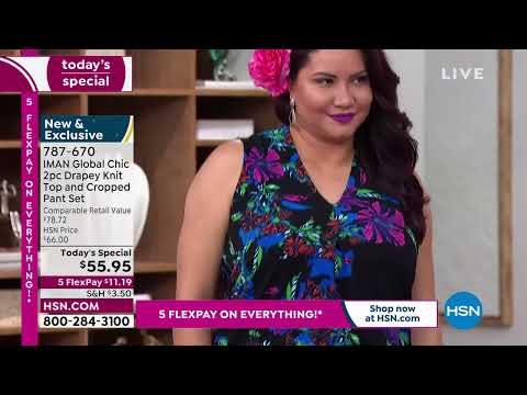 HSN | IMAN Global Chic Fashions 04.03.2022 - 12 AM