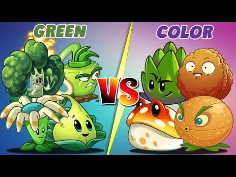 Plants Vs Zombies 2 Team Green Vs Color Plant Vs Plant-That Team Plant Will Win?
