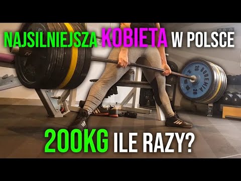 NAJSILNIEJSZA KOBIETA! ILE RAZY 200kg PODNIESIE?