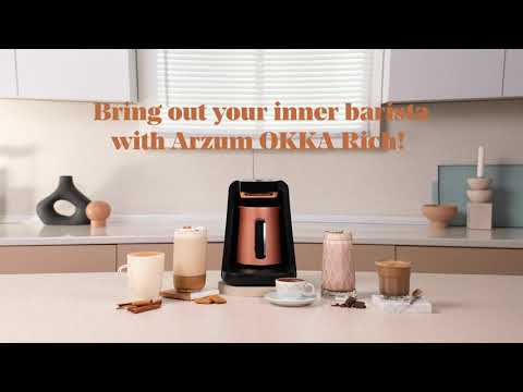 Arzum OKKA Rich Spin Turkish Coffee and Hot Beverage Maker, Velvetiser