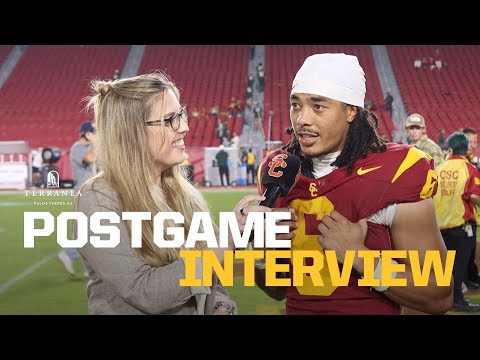 USC WR Makai Lemon on his two-touchdown performance against Michigan State
