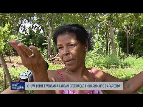 Chuva forte e ventania causam estragos em Barro Alto e Aparecida de Goiânia