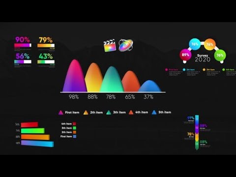 Apple Motion Template: Infographic Modern Graphs-Final Cut Pro