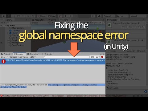 Fixing Unity's "global namespace already contains a...