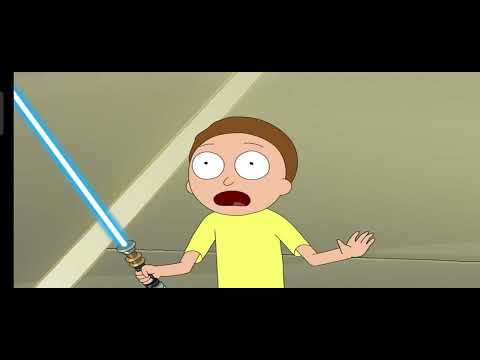Rick and Morty | Robot with lightsabers for eyes
