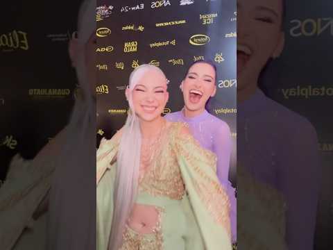 Llegando a la alfombra amarilla CON TODO😏💚💜 #outfit