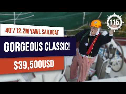 $39,500USD GORGEOUS Classic Sailboat for sale! Ted Hood 40' EP115 #sailboatforsale #sailboattour