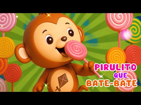 🍭 Pirulito que Bate Bate 🍬 | Música Infantil Divertida e Educativa | Animazoo Kids 🦁🐼🐵🦒🦜