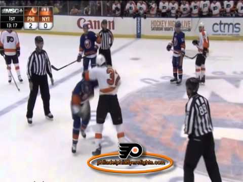 023 Oct 26, 2013 Jay Rosehill vs Eric Boulton Philadelphia Flyers vs New York Islanders