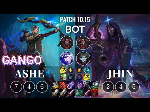 CGA Gango Ashe vs Jhin Bot - KR Patch 10.15