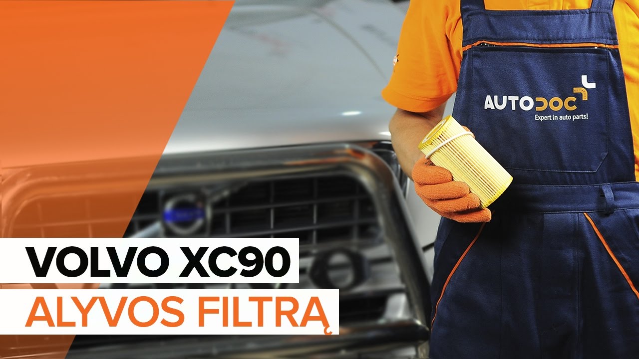 Kaip pakeisti Volvo XC90 1 variklio alyvos ir alyvos filtra - keitimo instrukcija