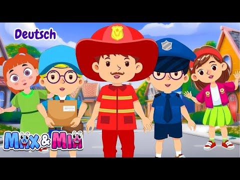 Polizei kinder lied 👮 | Das Polizeiauto | Cartoons für kinder - Max and Mia Kinderlieder