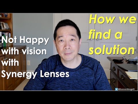 Not happy with vision with Synergy Lenses - How we find a solution.