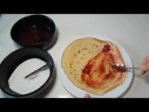 Crepe au sucre ou à la confiture de fraise (Arôme Fleur d'Oranger)