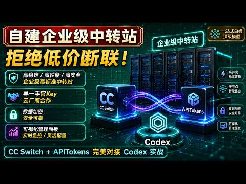 【自建企业级中转站】拒绝低价断联！我们自己搭的高标准中转站功能详解，（寻一手官Key/云厂商合作），完善上期CC Switch ➕ DeepSeek 对接 Codex |中转站｜自建中转站｜codex