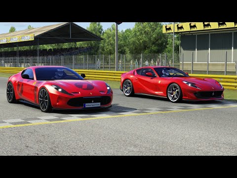 Ferrari Omologata 2020 vs Ferrari 812 Superfast 2018 at Monza Full Course