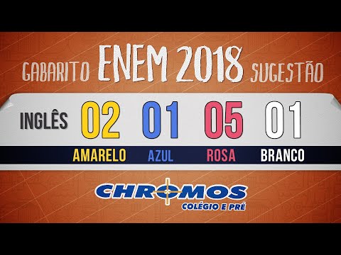 Gabarito ENEM 2018 CHROMOS - Prova Amarela: Questão 02 | Inglês