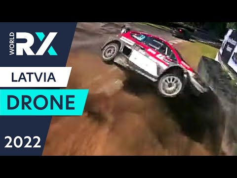 世界ラリークロス 第6戦ラトビア（リガ）ドローン映像ハイライト