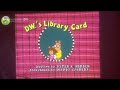Arthur DWs Library Card Title Card