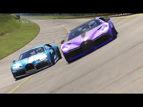 Bugatti Chiron Pur Sport Cockpit vs Bugatti Divo at Monza Full Course