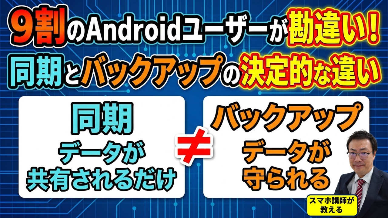 9割のAndroidユーザーが勘違い！「同期」と「バックアップ」の決定的な違い