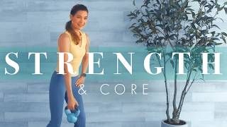 10 Minute Standing Strength & Abs Workout w/ 1 Dumbbell or Kettlebell for Seniors & Beginners