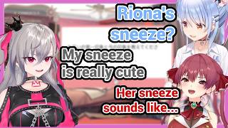 Pekora and Marine React to Riona’s Signature Sneeze!!!