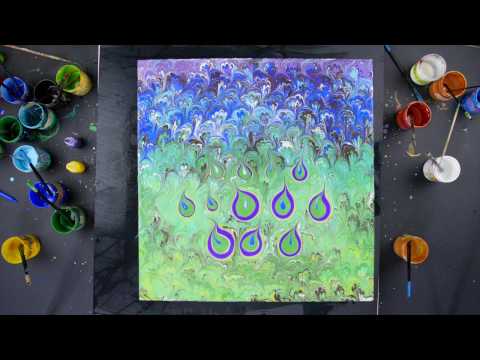 Lose yourself in this very calming water marbling video.