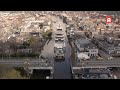 94 meter lang megajacht vaart door Alphen aan den Rijn